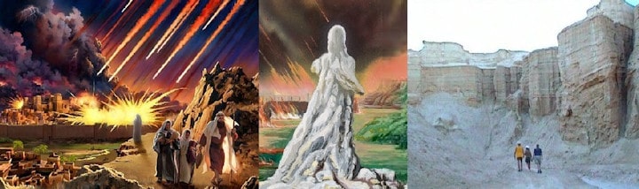 virdeligno.nl; jw.org; Pinterest Sulphur and fire on Sodom